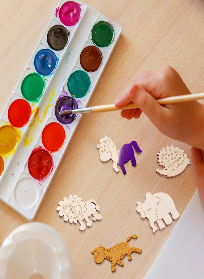 Cliths 100Pcs Woodland Animal Wooden Shapes Chips Natural Wood Slices for Table Scatter Confetti Craft Embellishments DIY Scrapbooking Card Making Wedding Decoration - Image 3